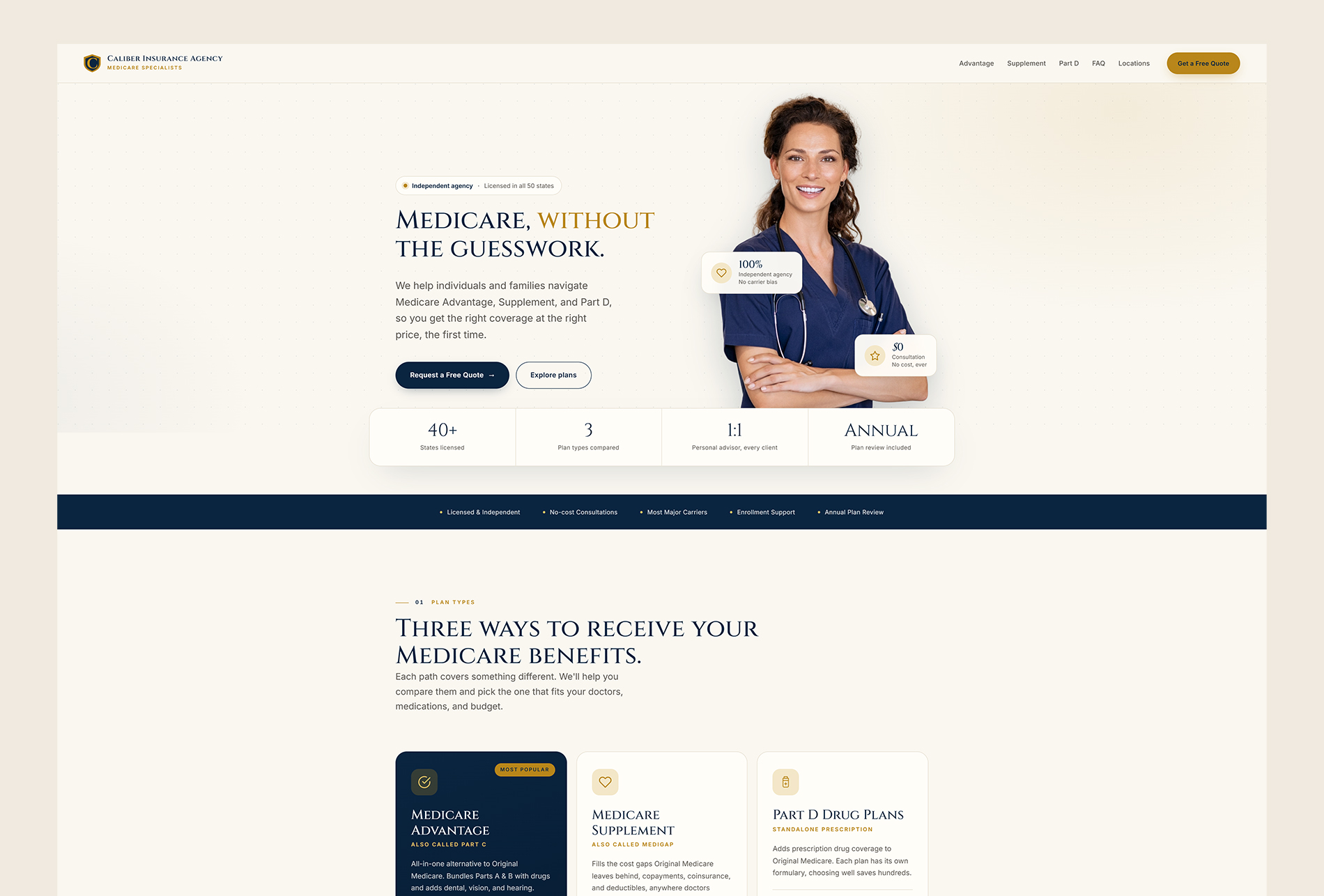 Caliber Insurance website by LoomFactor