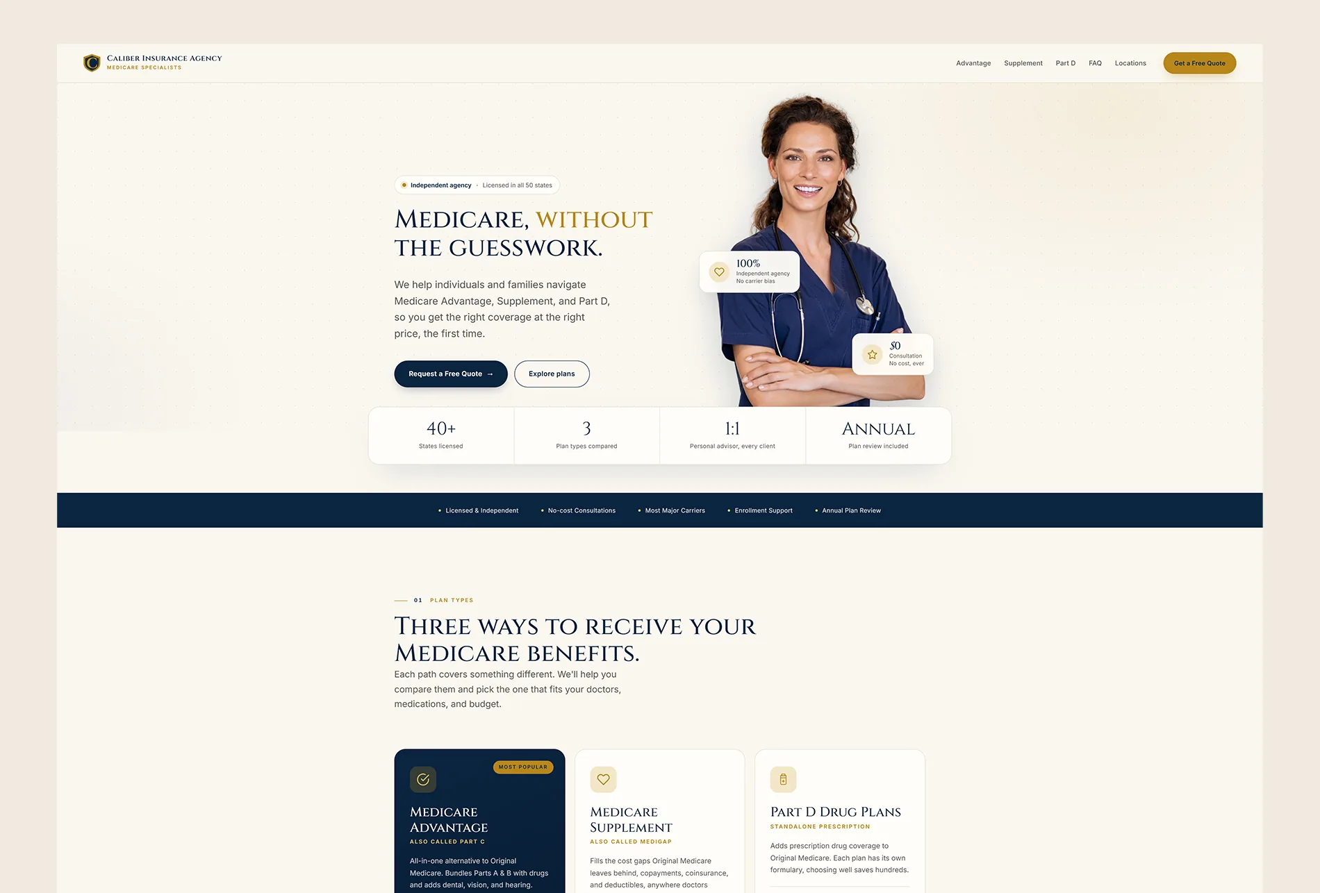 Caliber Insurance website by LoomFactor